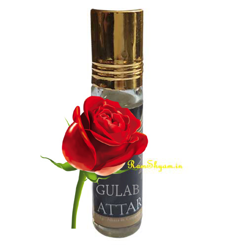 Natural Attar Gulab - Rose Perfume for Pooja, Online Puja Perfume, Scent